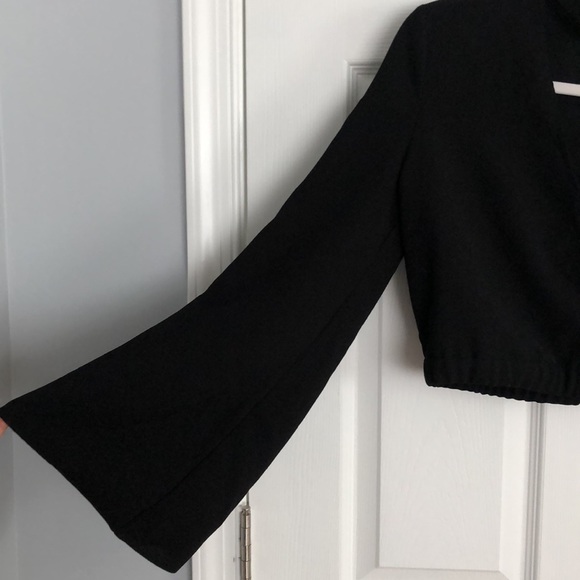 ZARA- Trafaluc collection black crop blouse - Picture 2 of 4